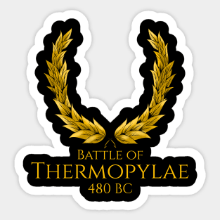 Ancient Greek History Battle Of Thermopylae Sticker